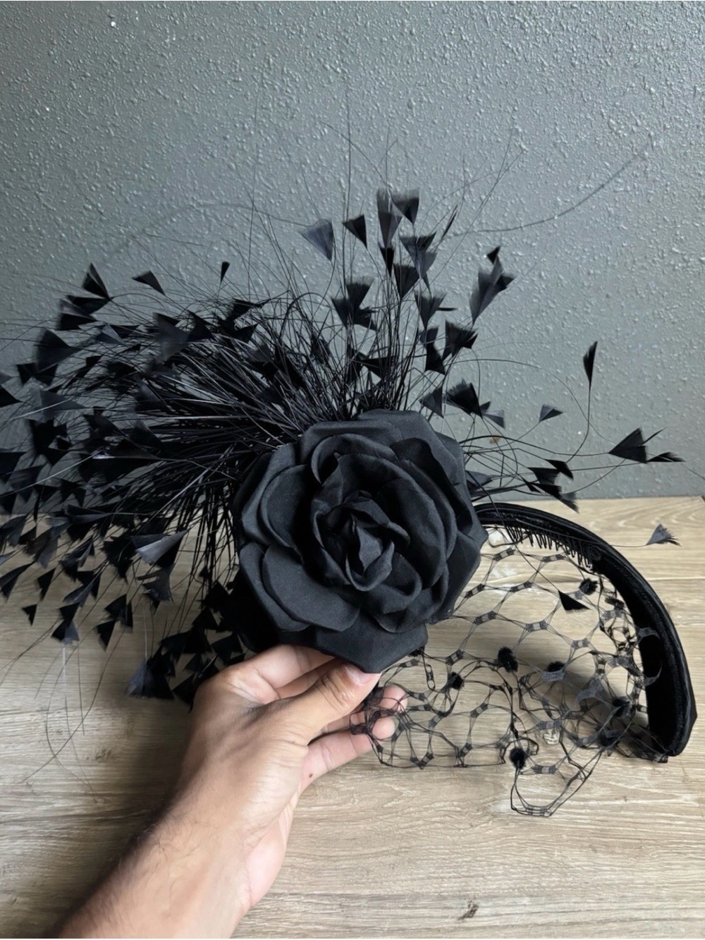 Vintage Arturo Rios Black Butterfly USA  Derby, Church,  Hat